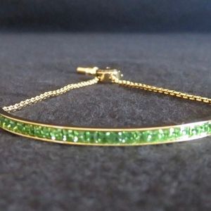 MICHAEL KORS MINT GR CRYSTAL ADJ. CHAIN BRACELET